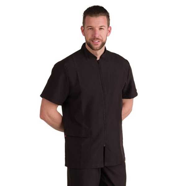 CASACA NEGRA MODELO CUELLO MAO CABALLERO