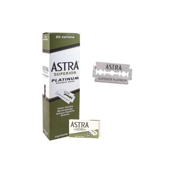 ASTRA CUCHILLAS 100 HOJAS DOBLE FILO SUPERIOR PLATINIUM