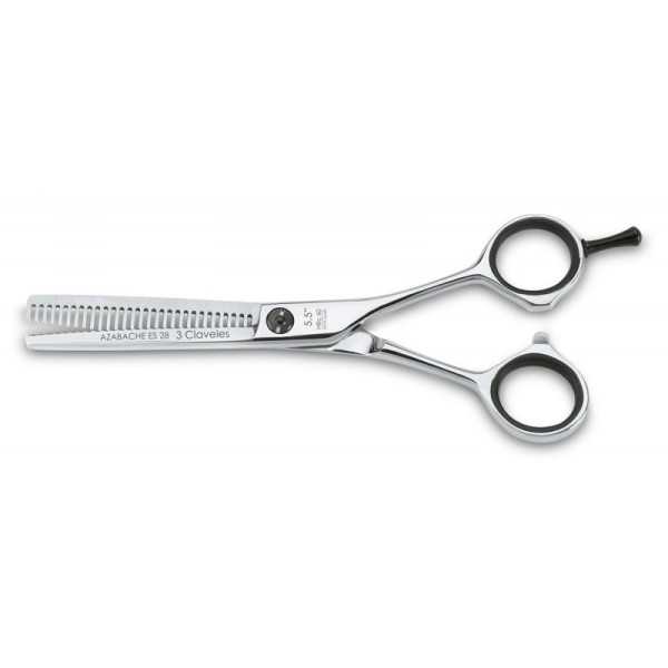 3 CLAVELES TIJERA PROFESIONAL 5'5'' AZABACHE ESCULPIR