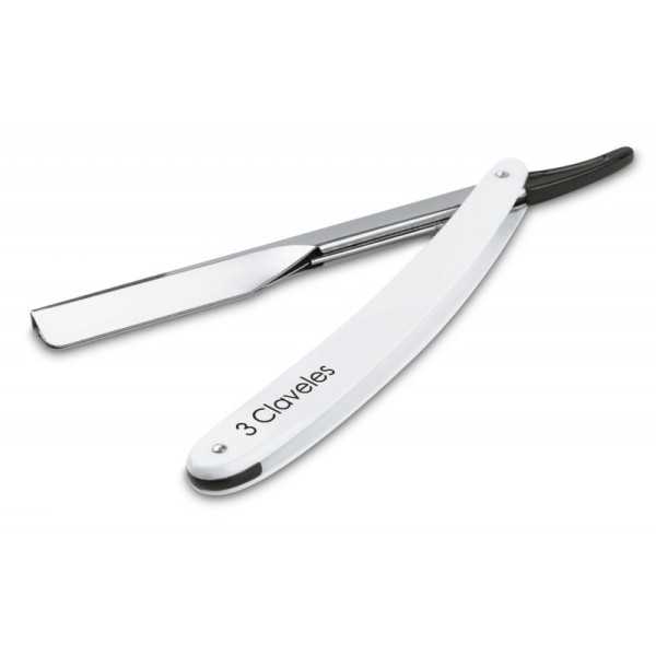 3 CLAVELES NAVAJA RASURADORA 24 CM BLANCA