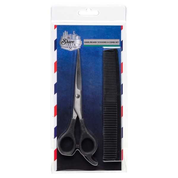 THE SHAVE FACTORY COMB SET TIJERAS DE CORTE + PEINE