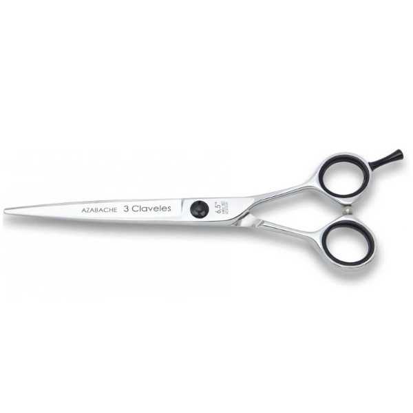 3 CLAVELES TIJERA PROFESIONAL AZABACHE 6.5''