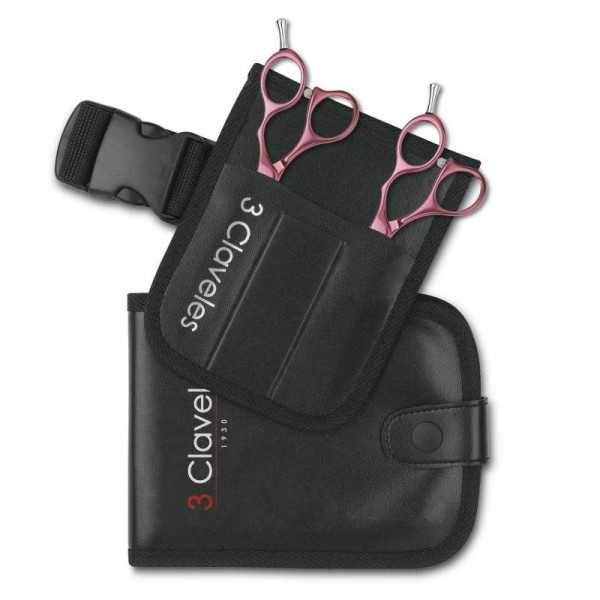 3 CLAVELES KIT TIJERA 5.5'' DURALUMINIUM ROSA