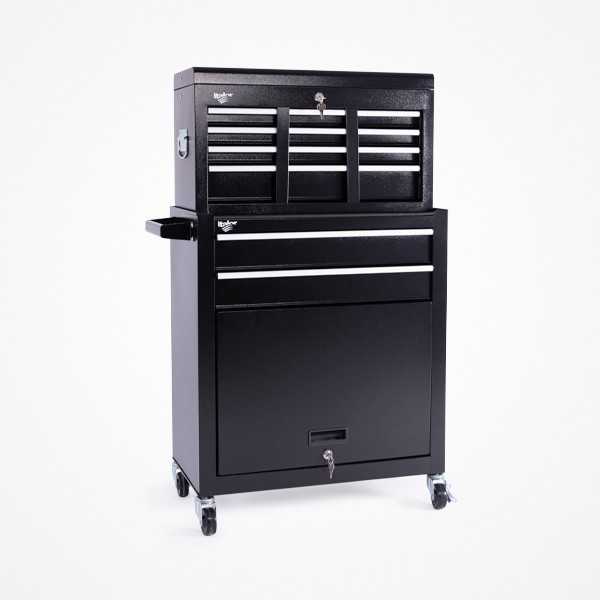 CARRITO AUXILIAR NEGRO METAL MOD.STINGER BARBERIA