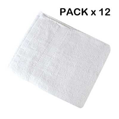 PACK 12 TOALLAS RIZO BLANCA 40X80 CALIDAD SUPERIOR