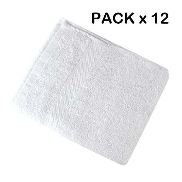PACK 12 TOALLAS RIZO BLANCA 40X80 CALIDAD SUPERIOR