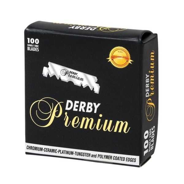 DERBY PREMIUM CUCHILLAS MEDIA HOJA 100 UNIDADES