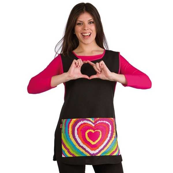 BATA NEGRA MODELO CORAZÓN AGATA